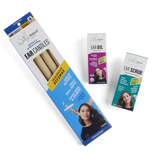 Wally's Natural Adult Ear Care Bundle, 3 pack