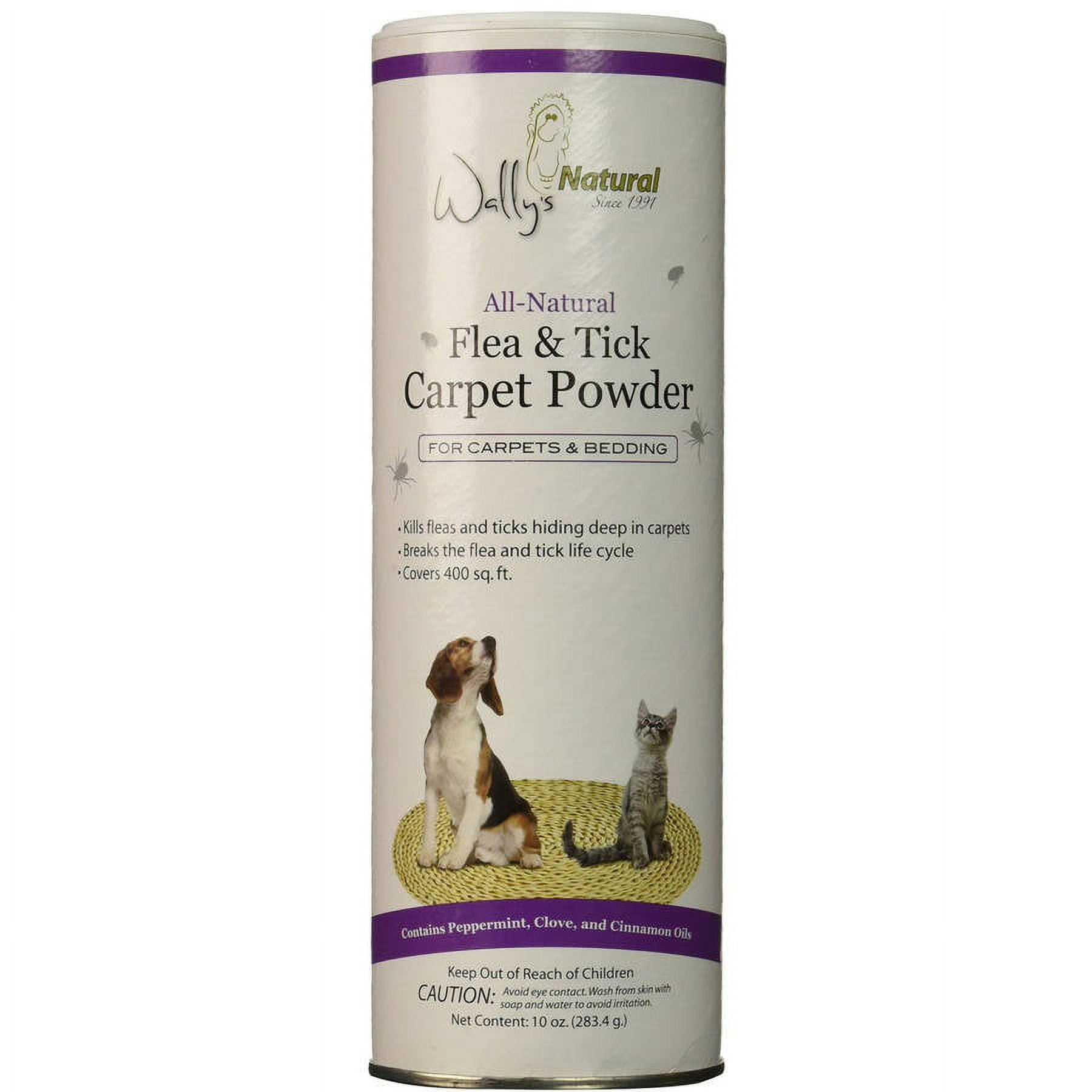 Wally's Natural All Natural Flea and Tick Carpet Powder, 10 oz