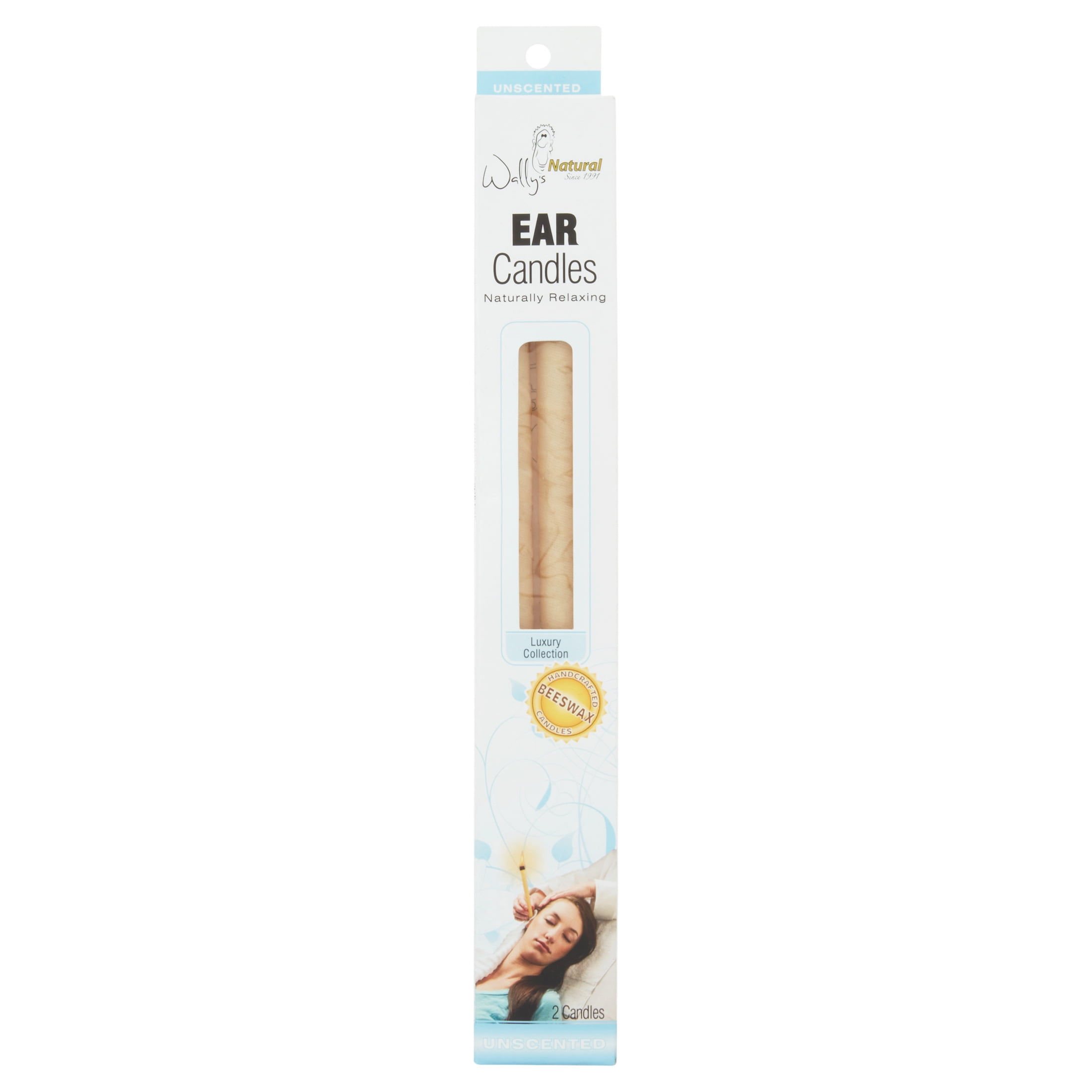 Wally's Natural Products Wally’s Natural Luxury Natural Beeswax Ear Candles, 2 Pack