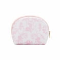 thumbnail image 1 of Pink Floral Travel Cosmetic Zipper Pouch, 1 of 5