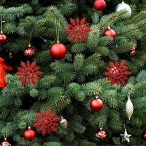 Walmart  1*Red Snowflake, End of Year Clearance: Work Garland Form with Ties, Plastic Snowflake Festival Ornaments Crafting Dreamy Christmas Decorations and Window Displays