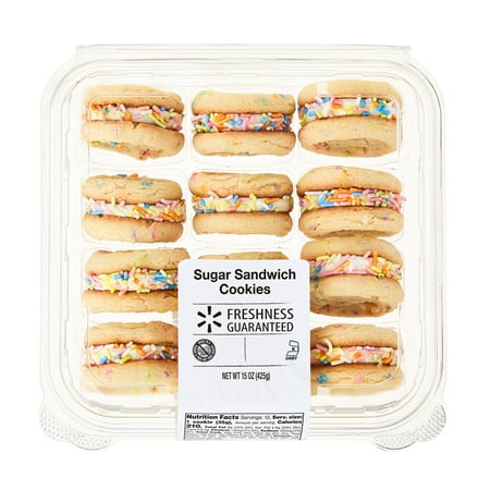 Freshness Guaranteed Sugar Sandwich Cookie with Butter Cream Icing, Shelf Stable, 12 Count