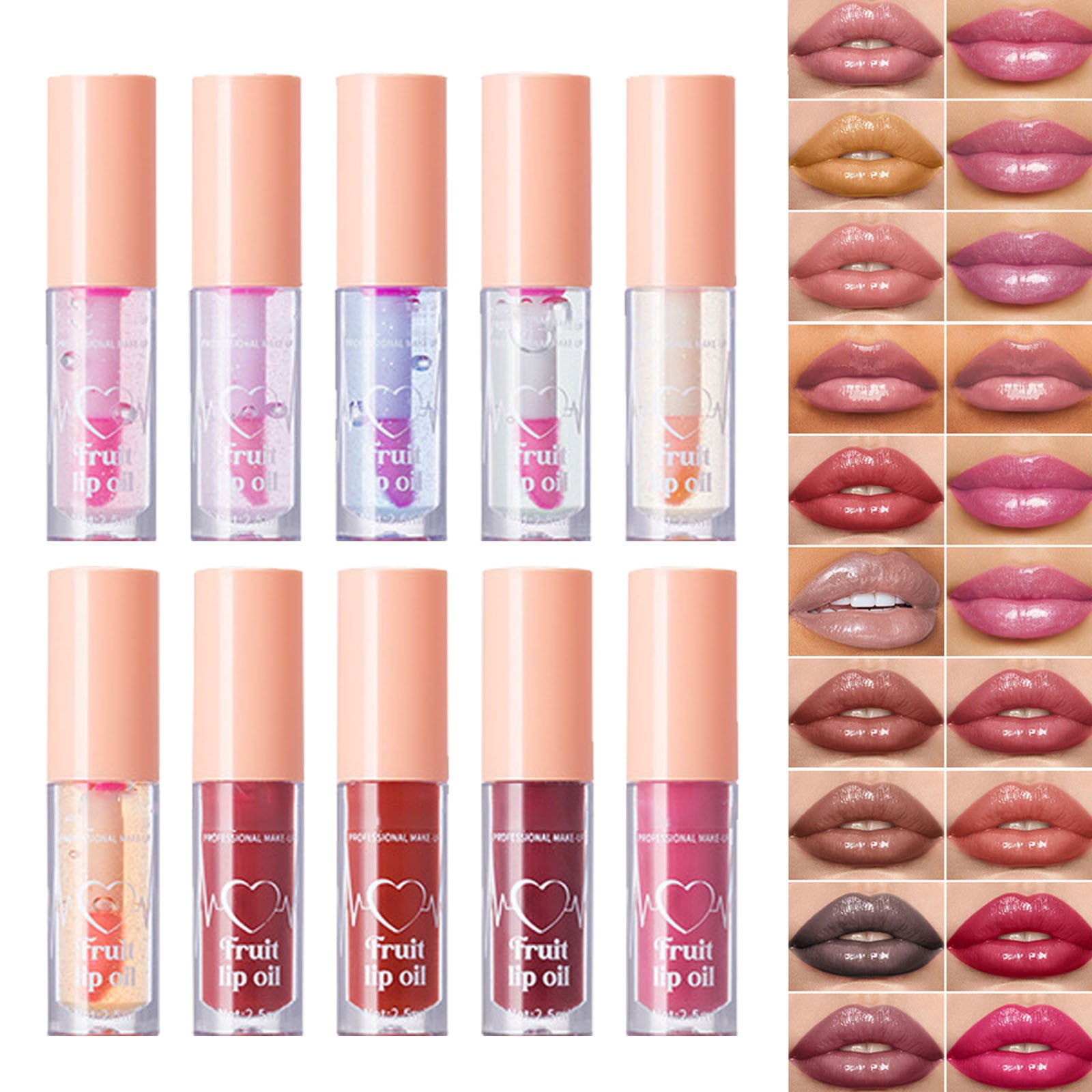 Walmart 2025 Clearance 10 Colors Peach Lip Tint Stain Set Korean Lip Tint Lip Stain Lip Gloss ...
