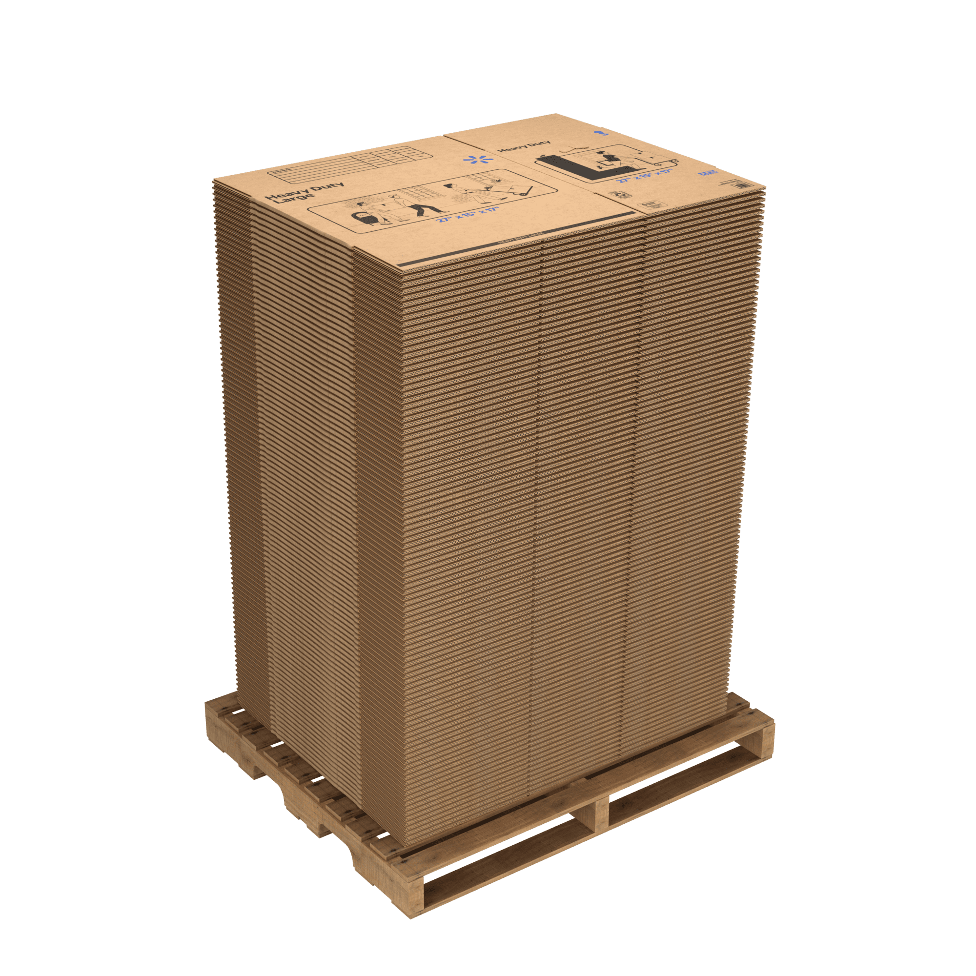 Walmart 27x15x17 Large Heavy Duty Boxes, 135-CT Pallet