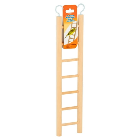 Walmart 7-Step Wooden Bird Ladder for Parakeets & Finches, Brown