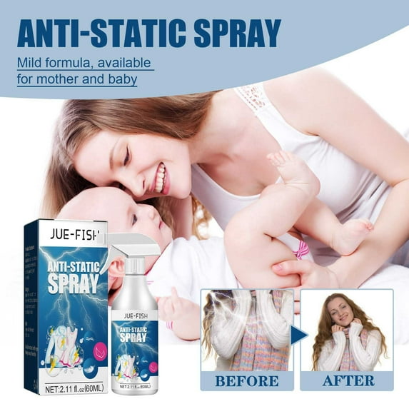 Walmart Anti-Static Spray - Eliminate Static Cling & Control Pet Hair on Clothes, Furniture & Cars, 100ML