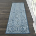 thumbnail image 1 of Walmart Bliss Modern Floral Ivory/Blue 2'3" x 7'3" Area Rug, (2' x 7'), 1 of 6