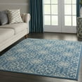 thumbnail image 1 of Walmart Bliss Modern Floral Ivory/Blue 6' x 9' Area Rug, (6' x 9'), 1 of 6