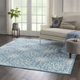 thumbnail image 1 of Walmart Bliss Modern Floral Ivory/Blue 7'10" x 9'10" Area Rug, (8' x 10'), 1 of 6