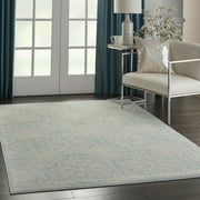 Walmart Bliss Modern Floral Ivory/Green 6 x 9 Area Rug, 6 x 9