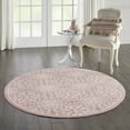 thumbnail image 1 of Walmart Bliss Modern Floral Ivory/Pink 5'3" x Round Area Rug, (5' Round), 1 of 6
