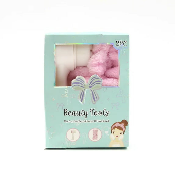 Pink Headband and Cleansing Brush Set