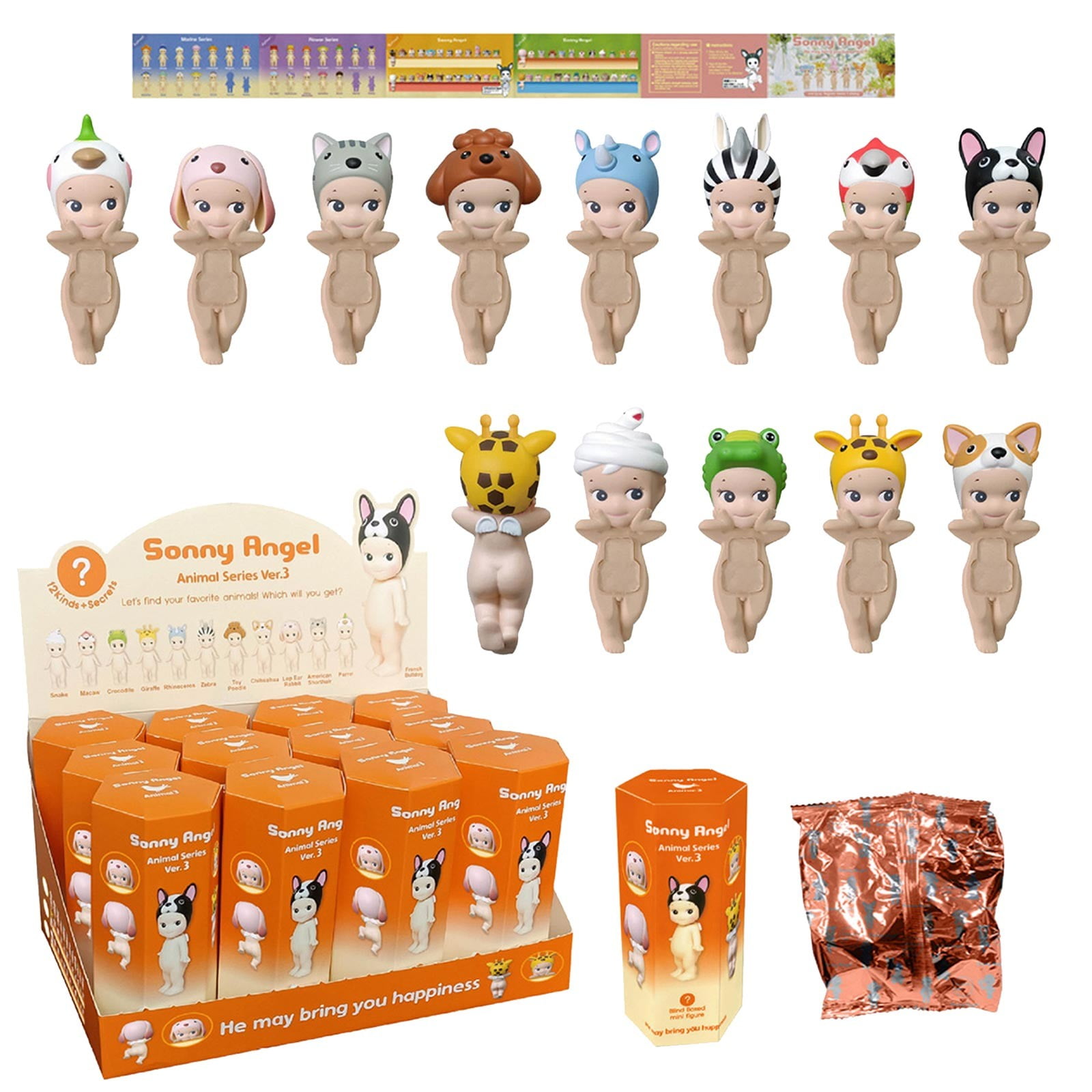 Sonny Angel HIPPERS Animal Series 3 Generations Hook Foot