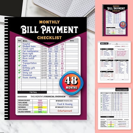 Walmart Clearance! Budget Planner 2026, Bill Payment Tracker Monthly Organizer: Bill Notebook The 4 Year for Families & 960 Billing Records Included! Recent Orders