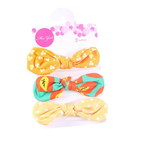 breaise 3PC Newborn Toddler Baby Girls Boys Print Bow Headband Accessories