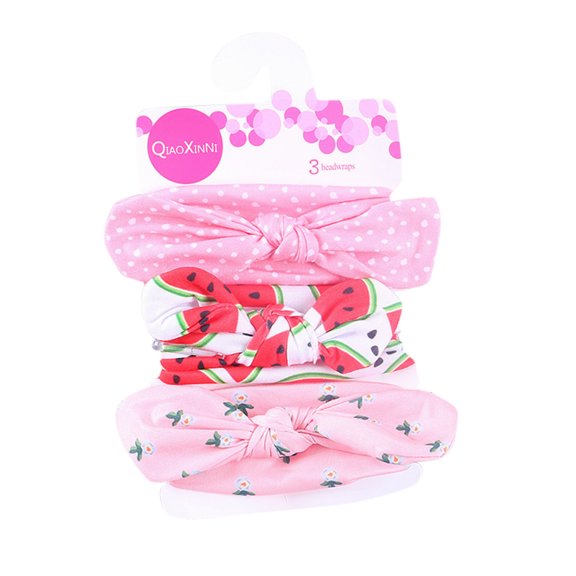 breaise 3PC Newborn Toddler Baby Girls Boys Print Bow Headband Accessories