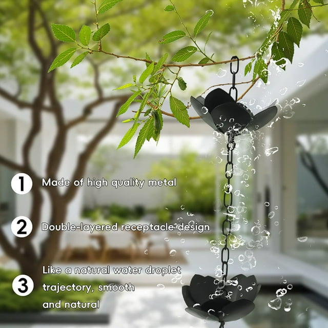 Walmart Clearance Water Sprinklers,3.93FT LotusRain Chain Rain Chains