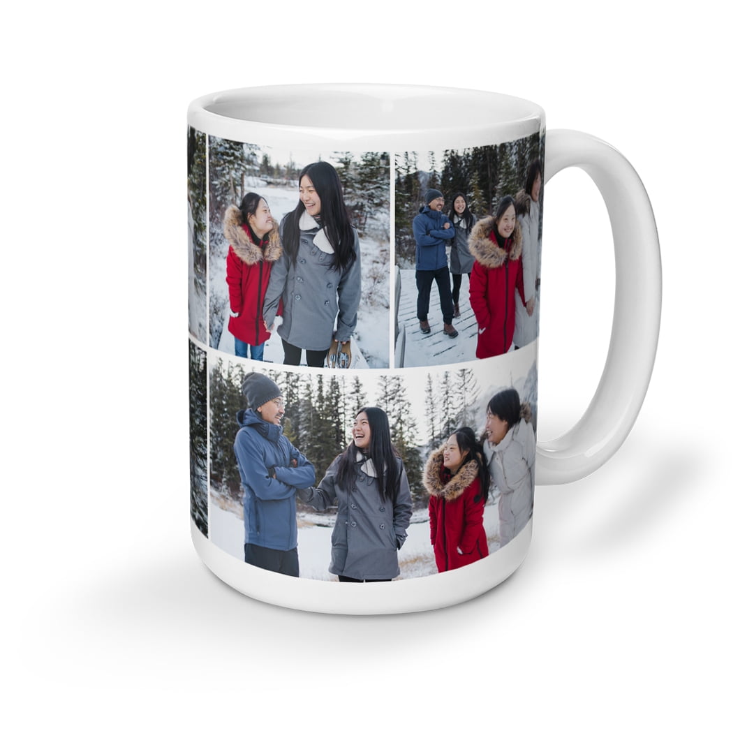 Create 13oz Photo Collage Travel Coffee Mug with Handle