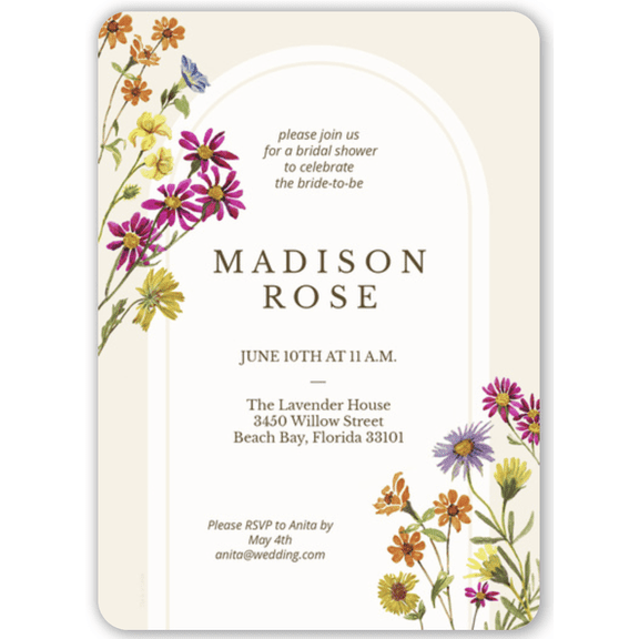 Walmart Custom 5x7 Personalized White Rectangle Greeting Cards with Rounded Corners