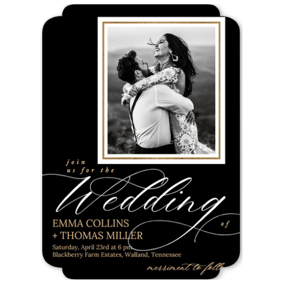 Custom Printed Stationery Card - 5x7 - Premium 120 lb Cardstock - Elegant Corner - Personalized Design