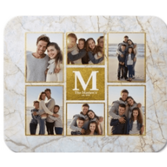 Walmart Custom 9.25x7.5 Black Cloth Cover Photo Mousepad