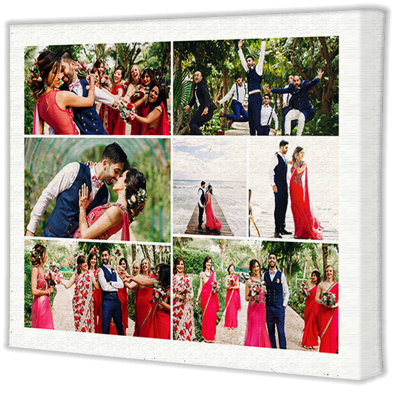 Walmart Custom Gallery-Wrapped 11 x 14 Framed Photo Collage Canvas Art Print