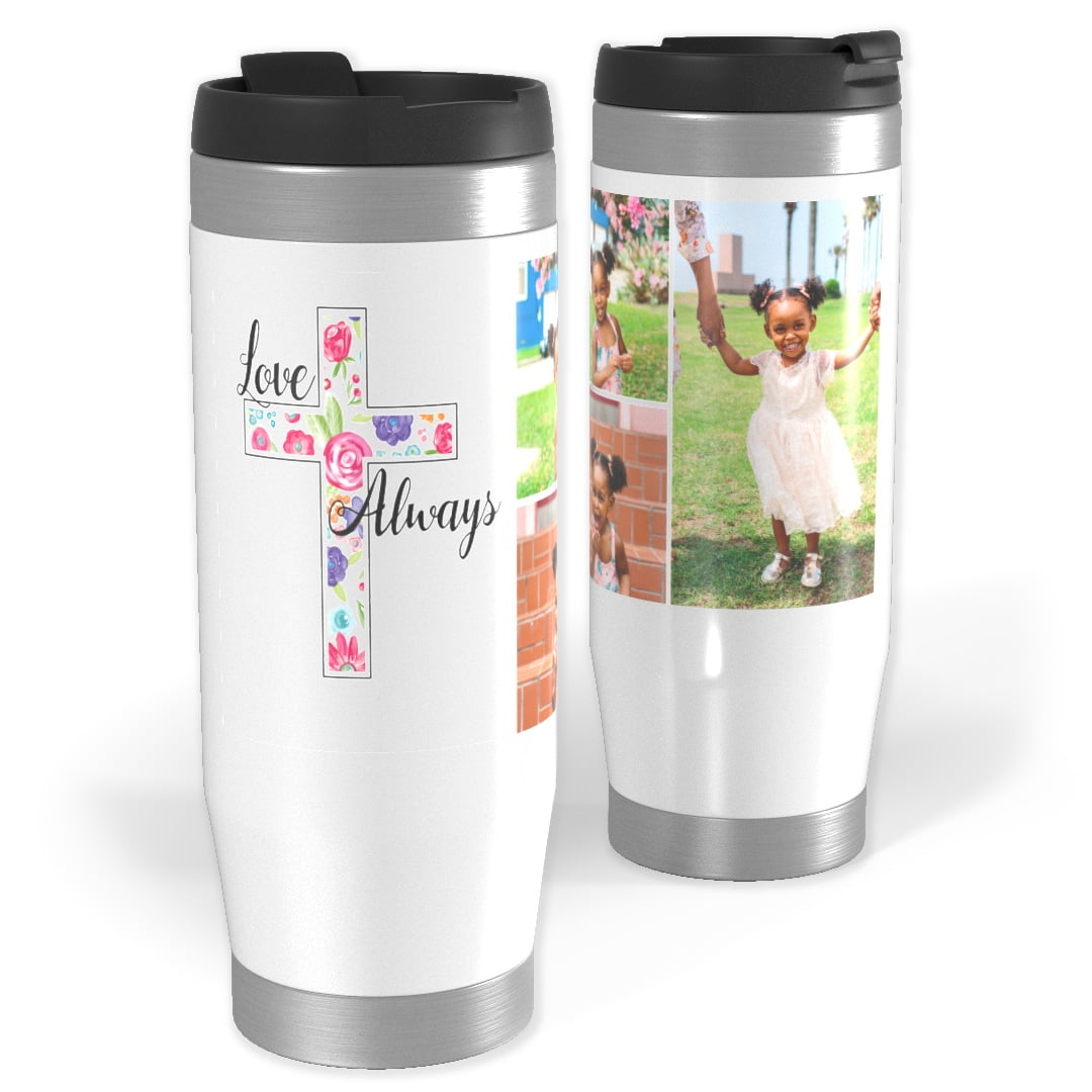 GENERIC Walmart Custom Personalized 15oz Round Stainless Steel Photo Tumbler