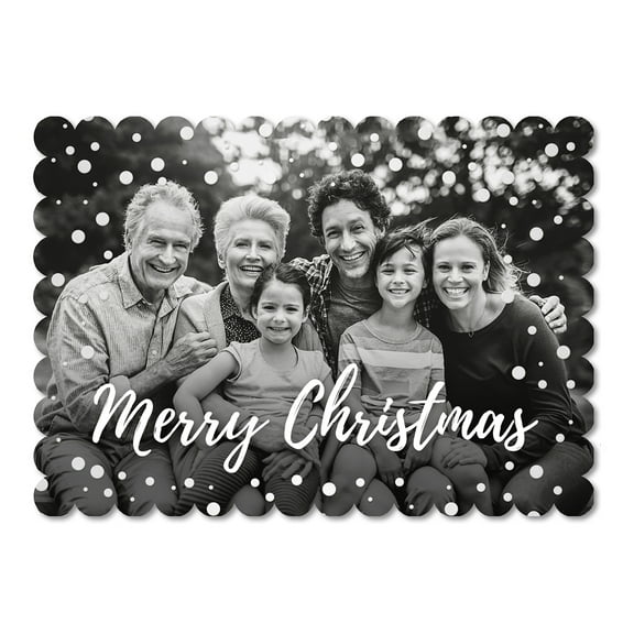 Custom Printed Stationery Card - 5x7 - Premium 120 lb Cardstock - Scalloped Corner - Personalized Design