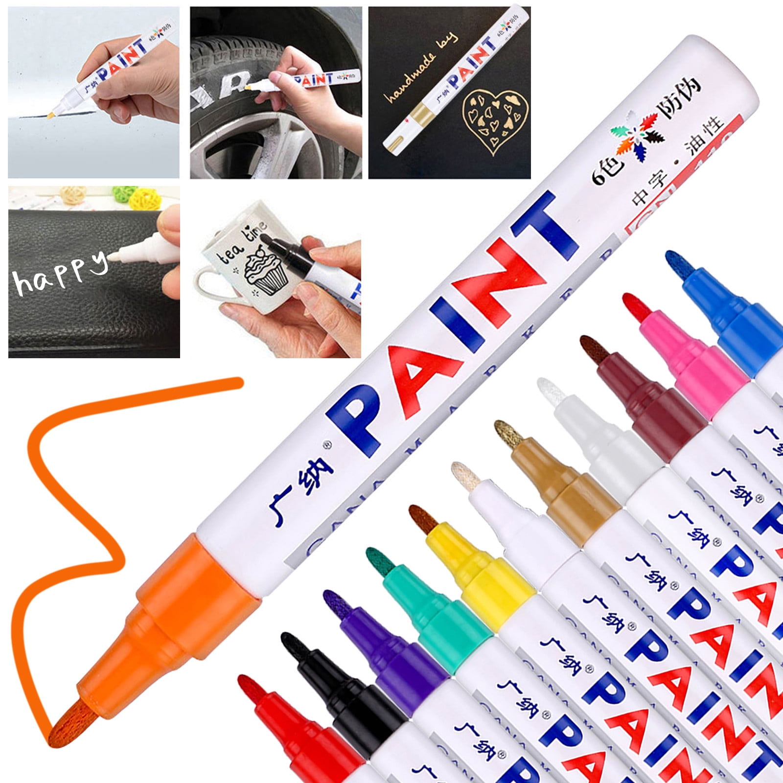 Walmart+ Deals, 1X Paint Pen 1Pcs Waterproof Permanent Paint Marker Pen