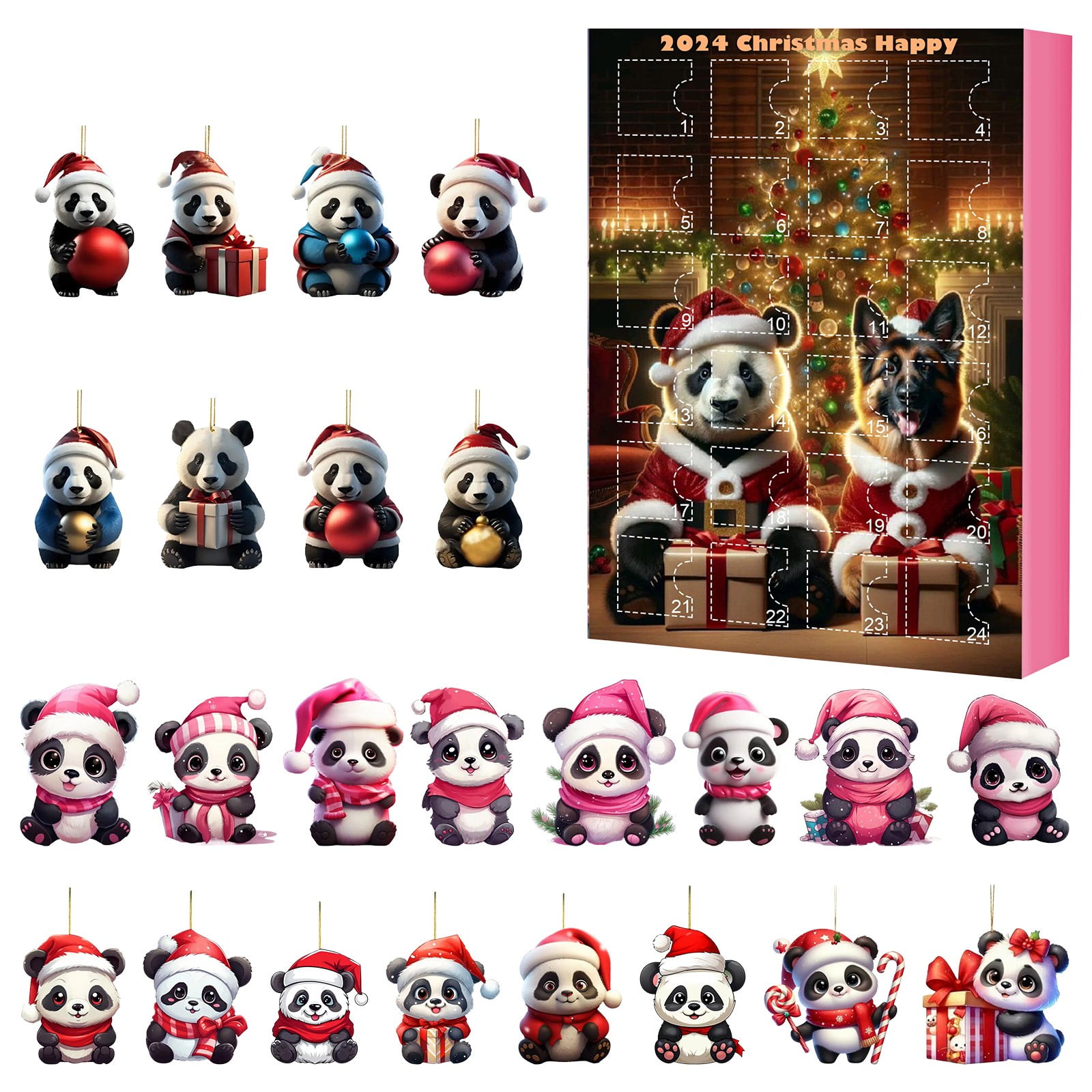 Walmart Deals 2 Packs Countdown sets,2024 Christmas Panda Advent