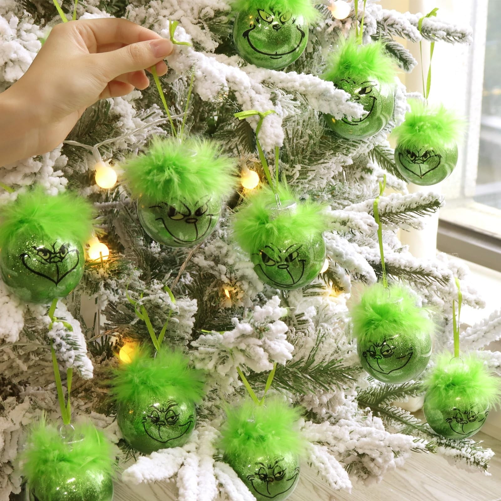 Walmart Deals 2024!1 Pack Hangs,Christmas Decorations Cute Grinchmas