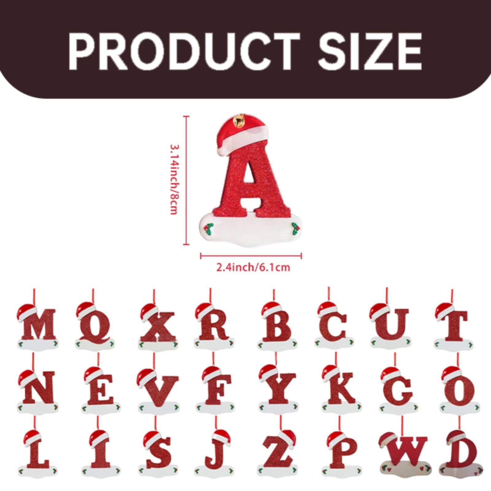 Walmart Deals 2024!3 Packs Hangs,Letter Ornaments For Christmas Tree
