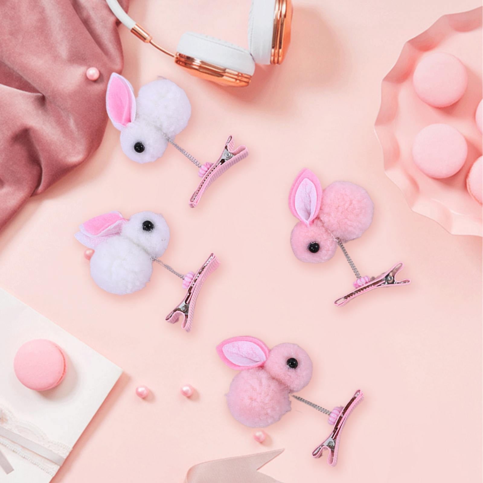 Walmart Deals Barrettes,4pc Plush Bunny Hair Clips Cute Bunny Hair ...