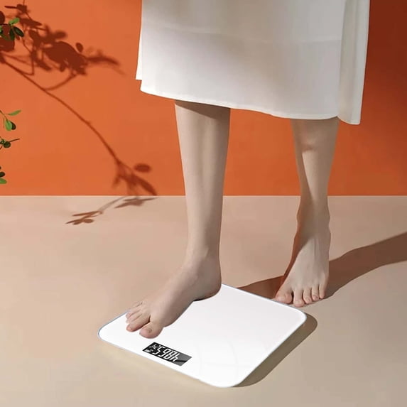 Walmart Digital Body Scale - USB Charging Bathroom Scale, High Precision Weight Scale with Automatic Calibration, Easy Read Display, ABS Platform for Home Health Monitoring | Black/White