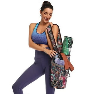 Gaiam Breathable Yoga Bag Tote Purple with Mesh Design fits Mat Up To 26 x  72