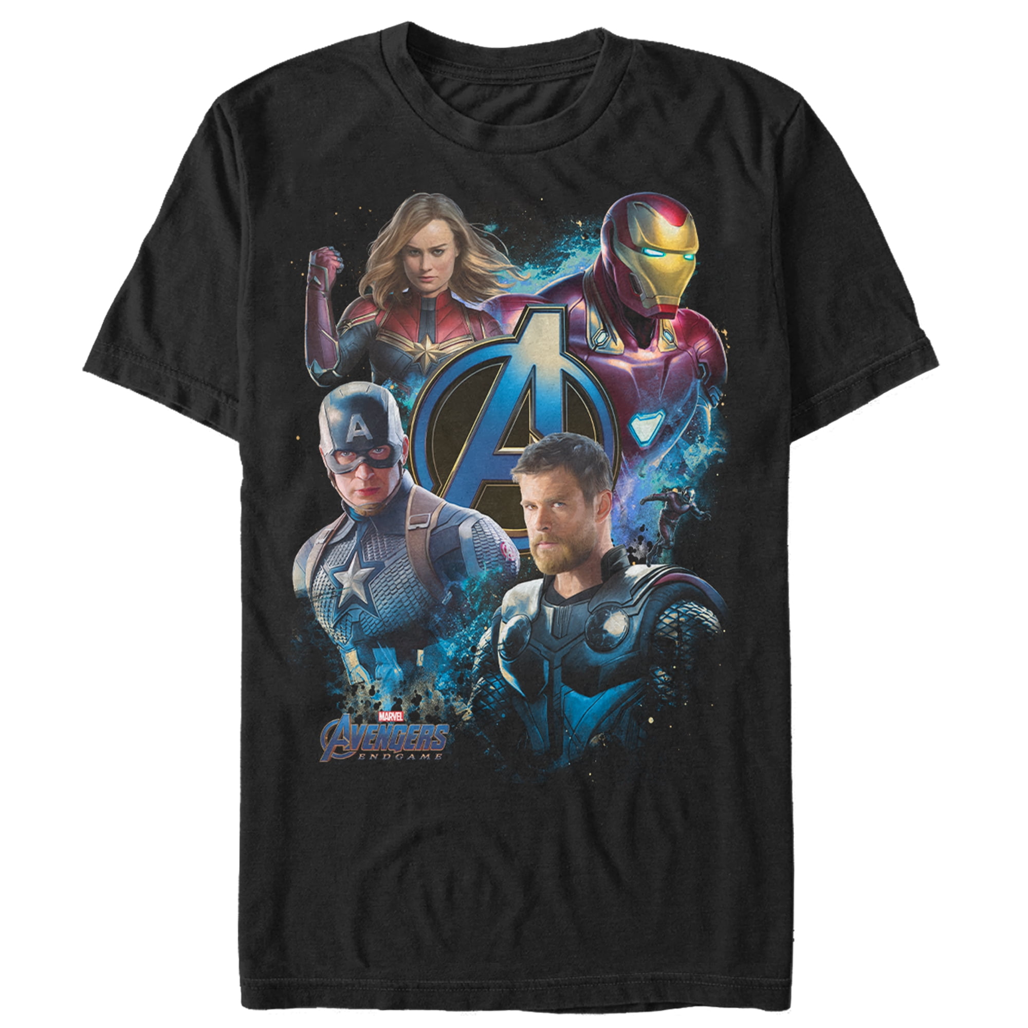 Walmart Exclusive Marvel Men\'s Four T-Shirt Heroes Endgame Avengers