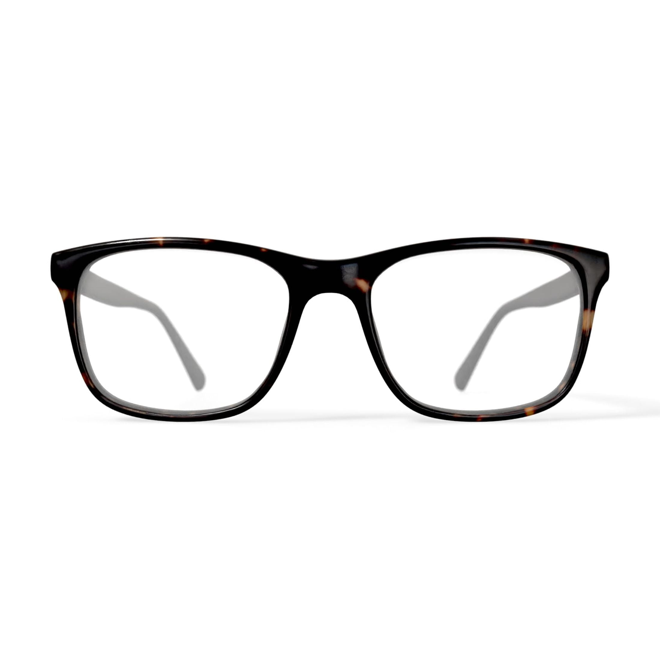 Walmart Men's 0413-08 Square Prescription Eyeglasses with Case, Brown Tortoise