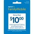 Walmart Family Mobile 10 Extras Pack Addon International Calling