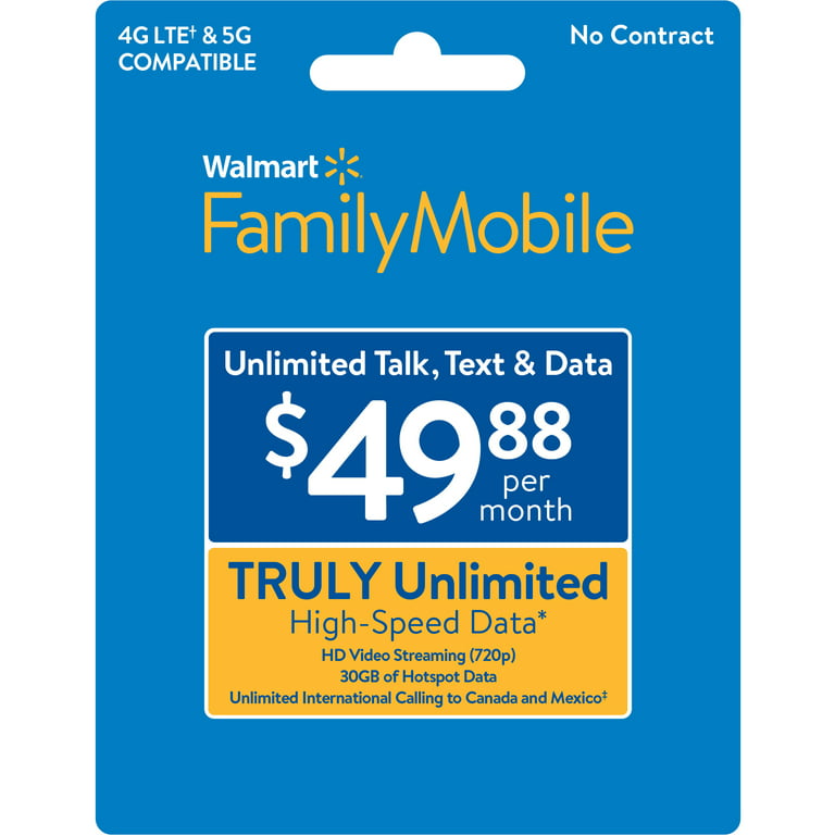 Walmart Family Mobile Apple iPhone 13, 128gb, Midnight- Prepaid Smartphone