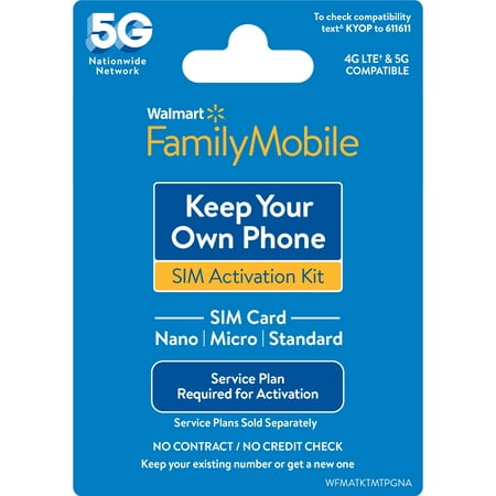 Walmart Family Mobile Keep Your Own Phone SIM Kit