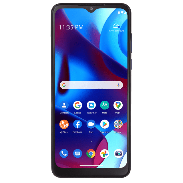 Pre-Owned Walmart Family Mobile Motorola Moto G Pure (2021), 32GB, Blue - Prepaid Smartphone [Locked to Walmart Family Mobile]