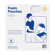 Walmart Foam Pouches, White, 12 x 12