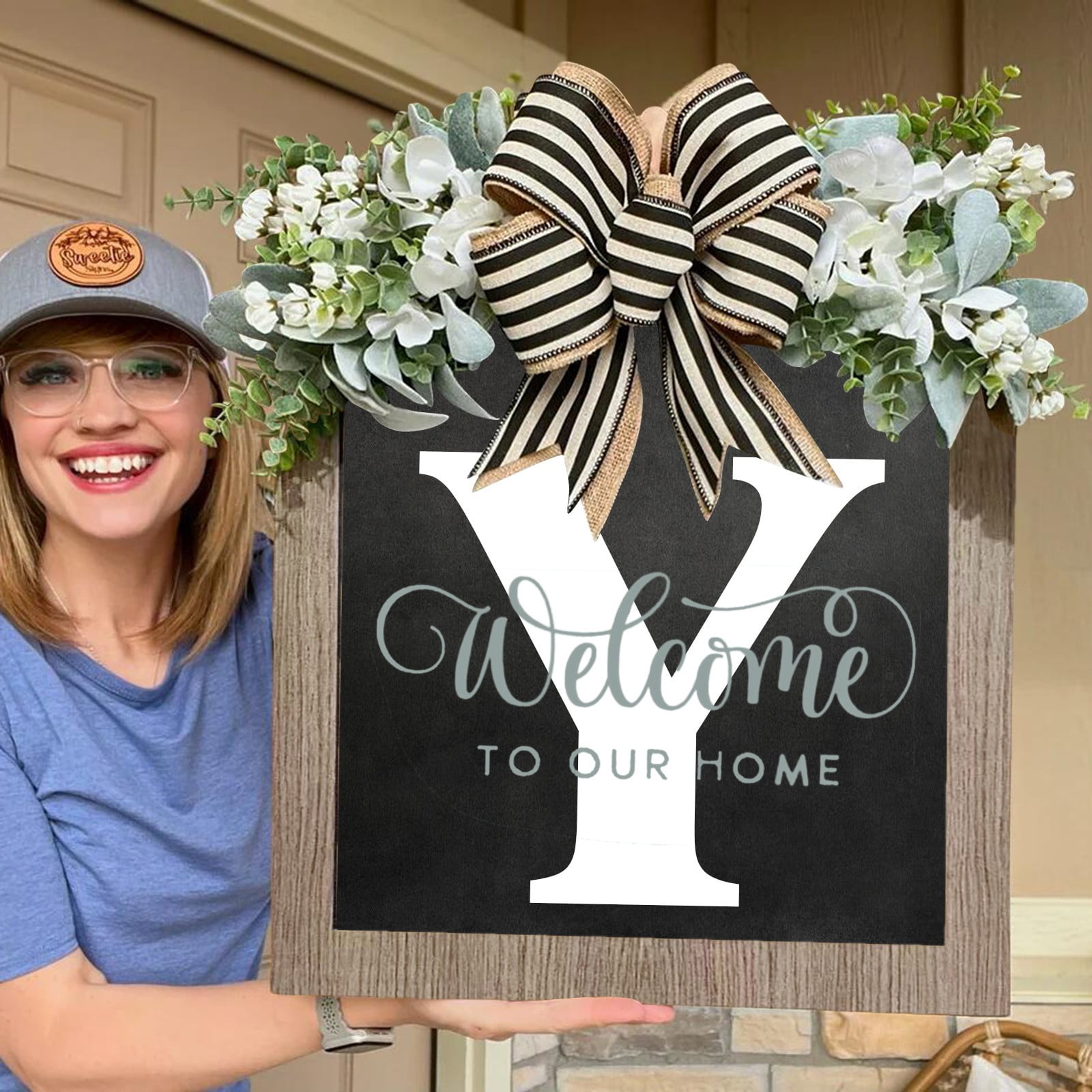 Walmart+ Home Fall Decoration Wreath! 2024 New Last Name Year Round