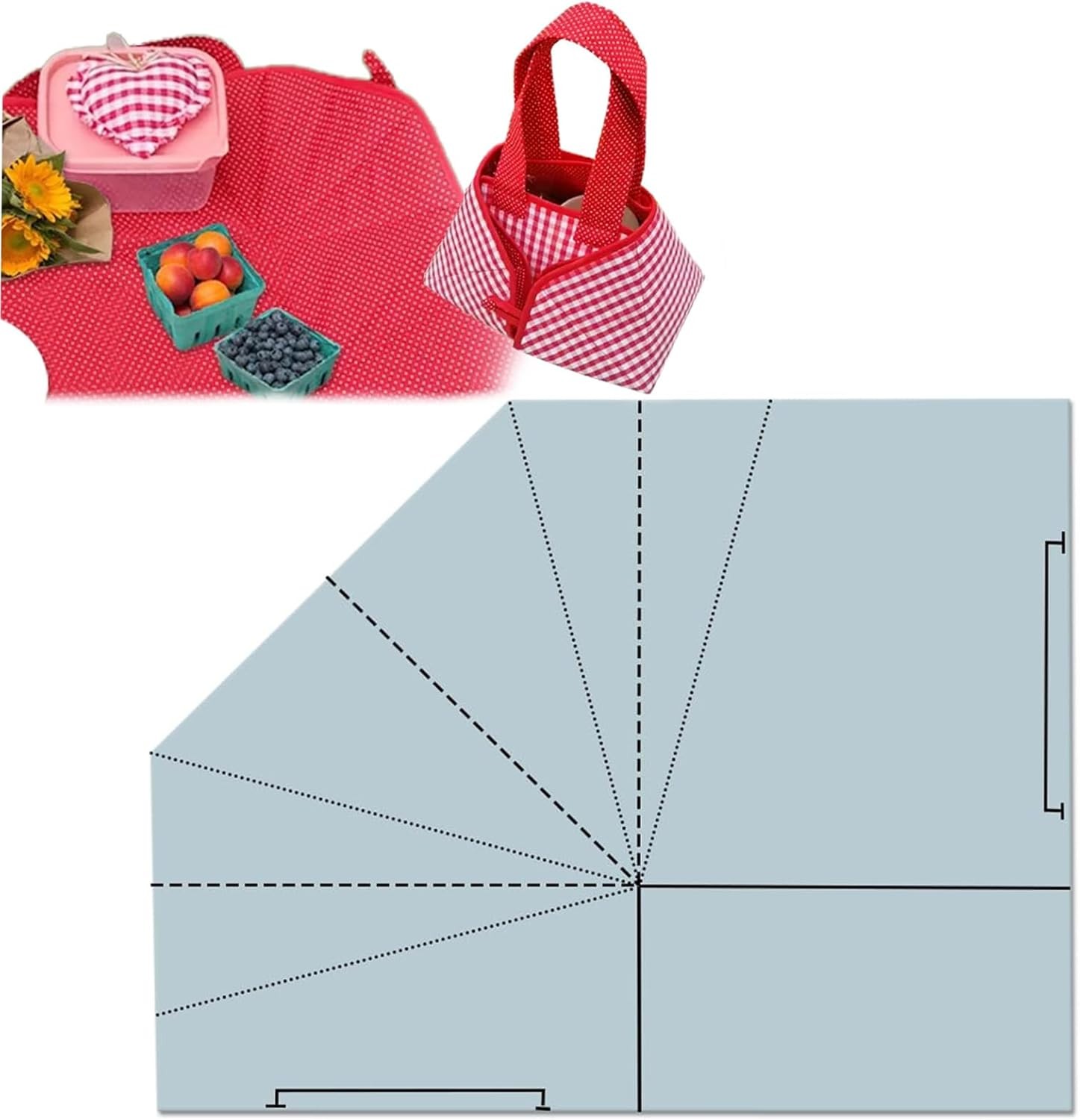 Henmany DIY Basket Quilting Templates Set - 2 Acrylic Stencils (7.5" & 5.63") For Quilt Designs - View #8