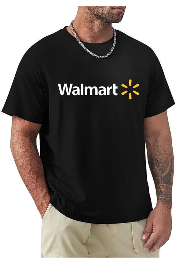 Walmart Logo Retail Store Shopping Humor Parody Graphic Top Unisex T-Shirt, for men & women, up to size 5XL.