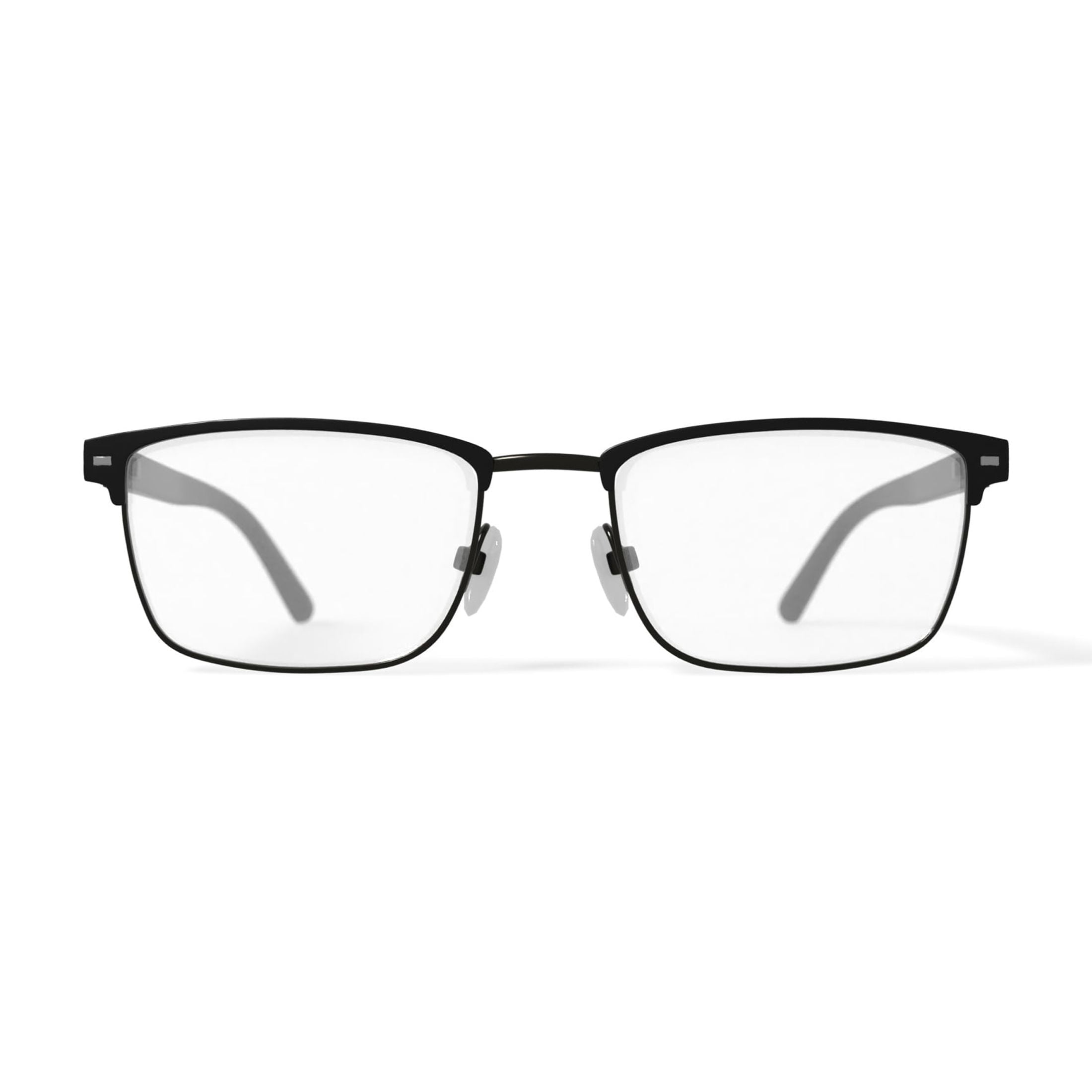 Walmart Men's 0413 Browline Prescription Eyeglasses with Case, Black