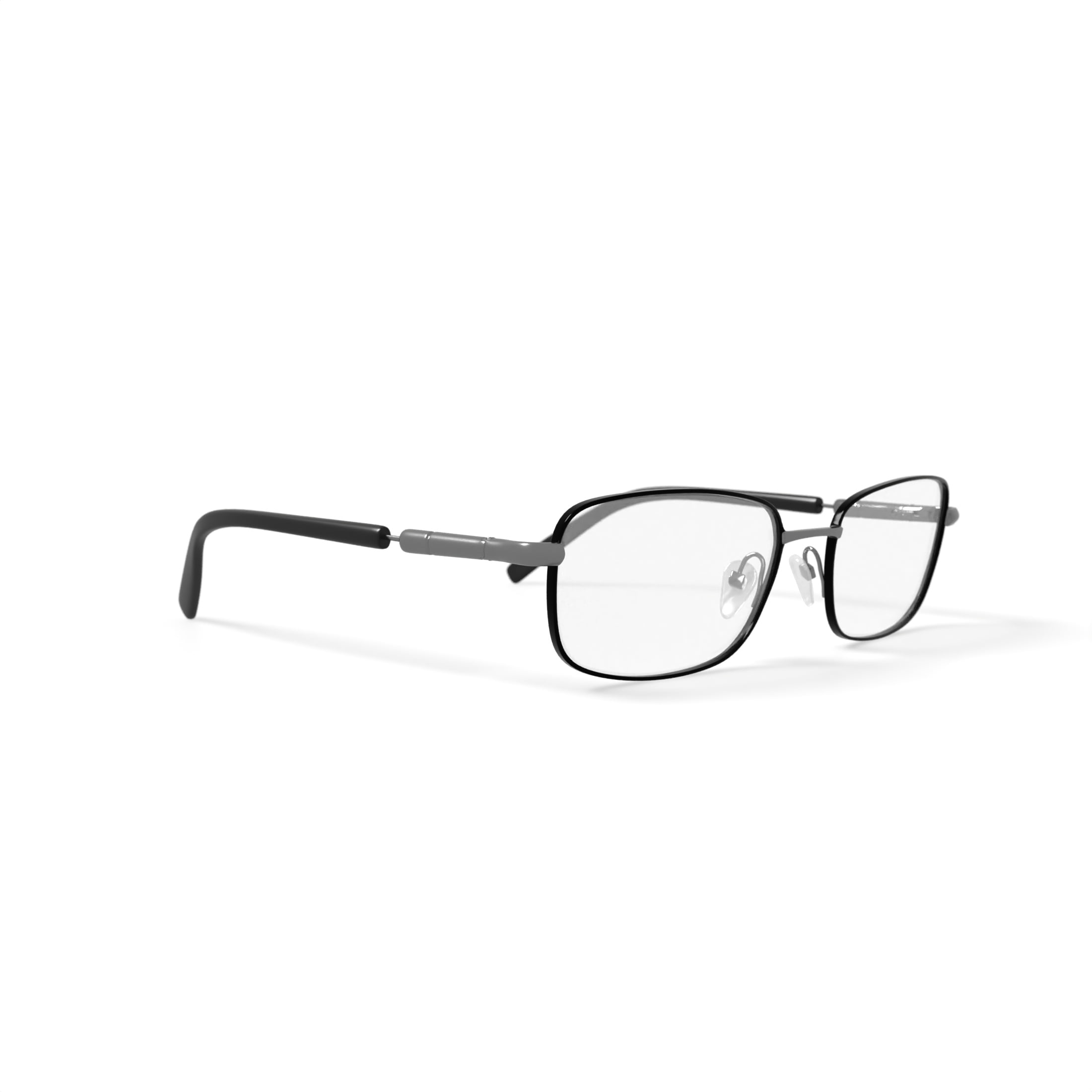 Walmart Men's Eyeglasses, MK09861, Silver, 56-18-140, with Case