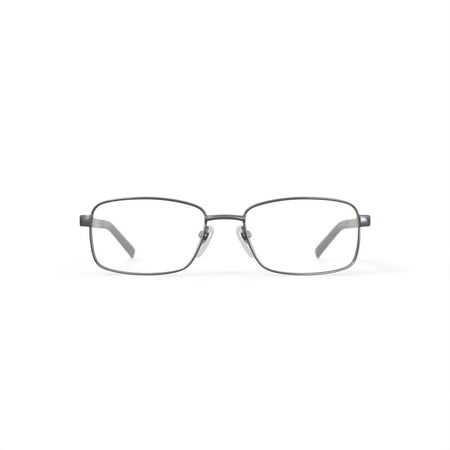 Walmart Men's FM11562 Rectangular Prescription Eyeglasses with Case, Gunmetal
