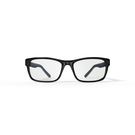 Walmart Men's FM14099 Rectangular Prescription Eyeglasses with Case, Black