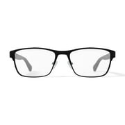 Walmart Mens FM17197 Browline Prescription Eyeglasses with Case, Black